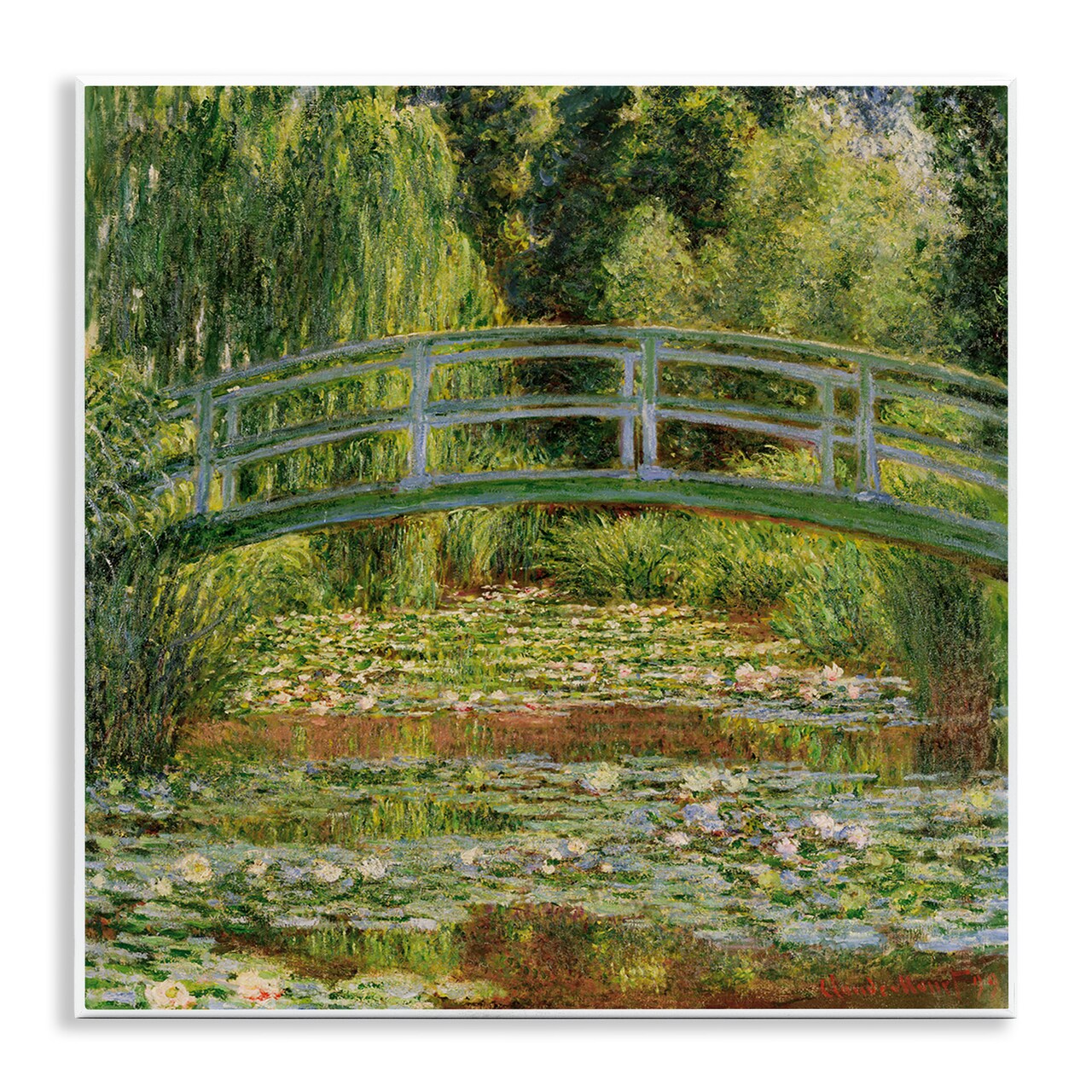Stupell Industries Water Lily Pond Monet Classic Painting Wall Plaque Art